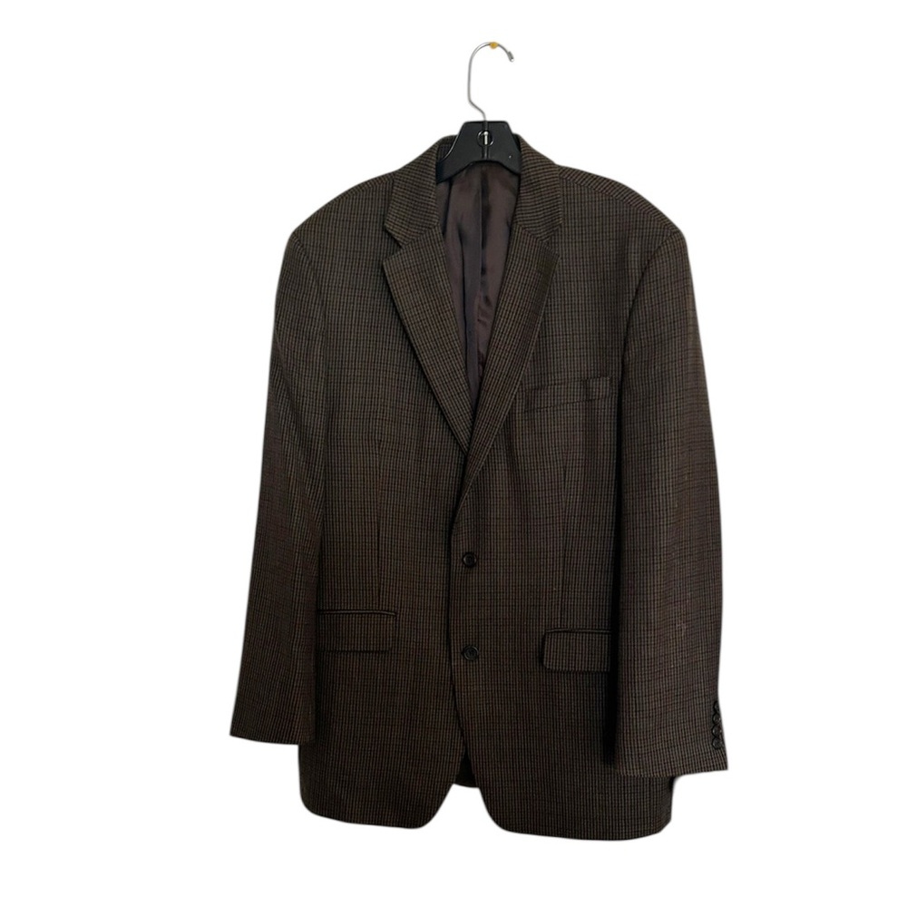 Lauren Ralph Lauren 100% Wool Herringbone Plaid Blazer - 42 L